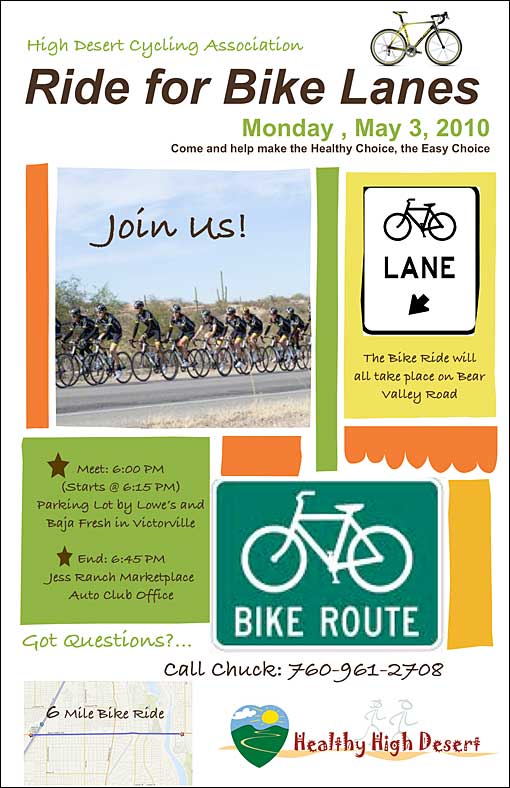 2010 Ride for Bike Lanes poster