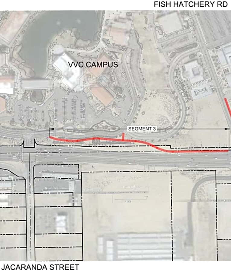 Segment 3: Mojave Fish Hatchery Road to the upper campus