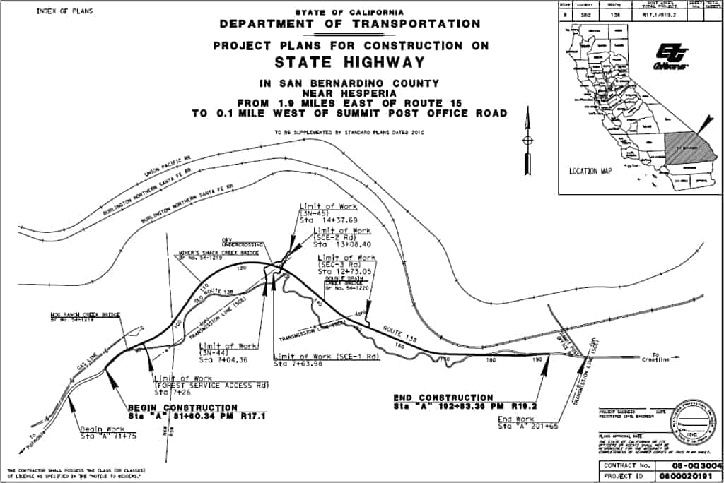 Highway 138 East construction map